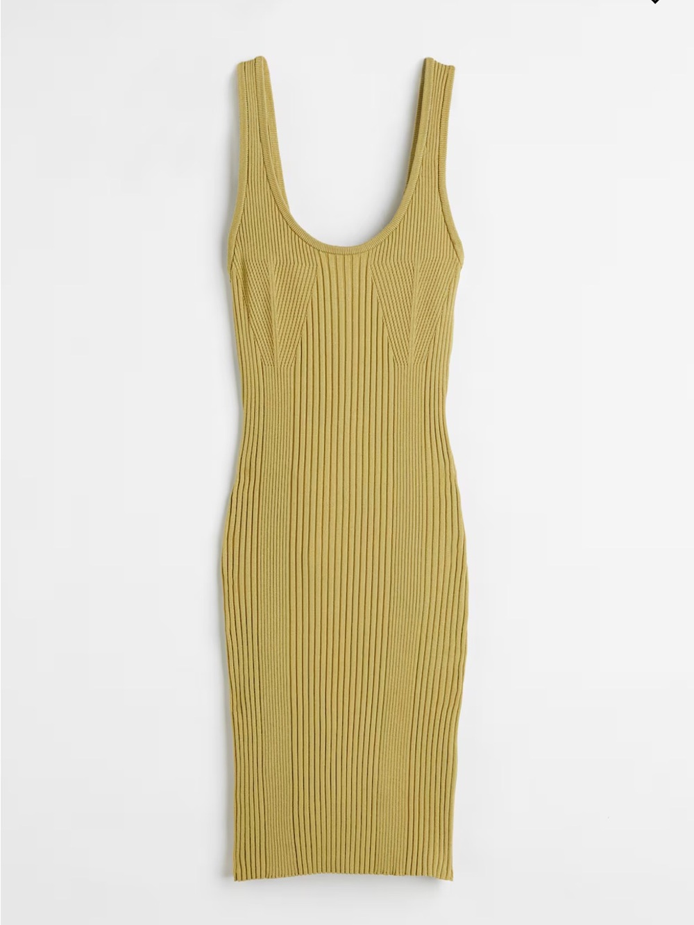 Ribbed knit bodycon dress olive